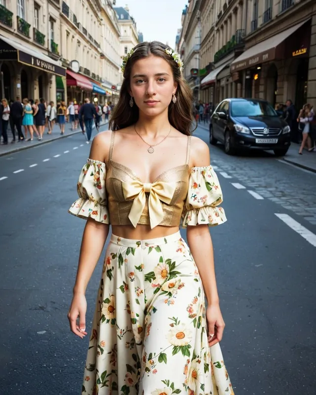 Mujer joven mostrando el escote en un canal Telegram parejas reales